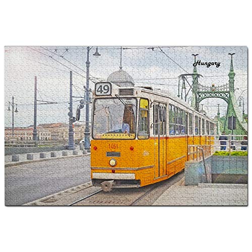 Ungarn Puzzle 1000 Teile Ungarn Straßenbahn Transport Budapest Puzzle Spiel Kunstwerk Reise Souvenir 70x50CM von AFHMZ