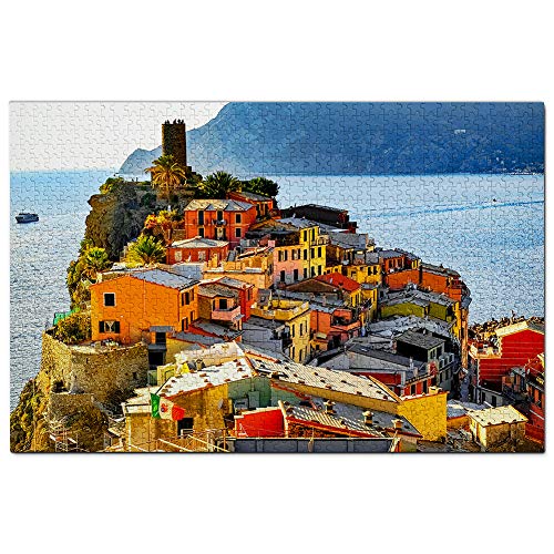 Vernazza Cinque Terre Italien Puzzle 500 Teile Spiel Kunstwerk Reise Souvenir 52x38CM von AFHMZ