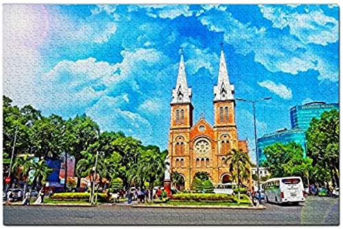 Vietnam Kathedrale Ho Chi Minh Puzzle für Erwachsene 1000 Teile Holz Reise Geschenk Souvenir 52x38CM Vietnam Kathedrale Ho Chi Minh Puzzle für Erwachsene 1000 Teile Holz Reise Geschenk Souvenir 52x38CM von AFHMZ