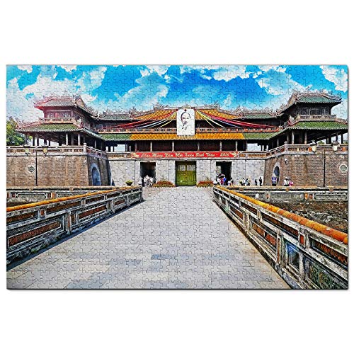 Vietnam Puzzle 100 Teile Vietnam Hue Kaiserstadt Puzzlespiel Kunstwerk Reisesouvenir 45,5x35,5CM von AFHMZ