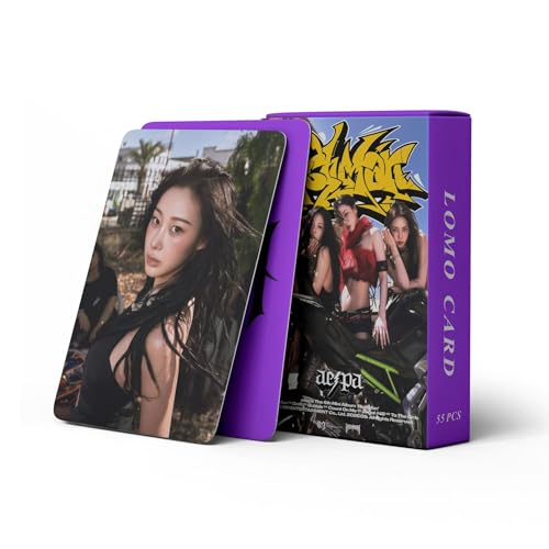 55 Stück Kpop Karten ASpa Rich Man Cards ASpa Mini Cards Rich Man Album Karten Merch Photocards Set Kpop Foto Geschenk für Fans von AFSC