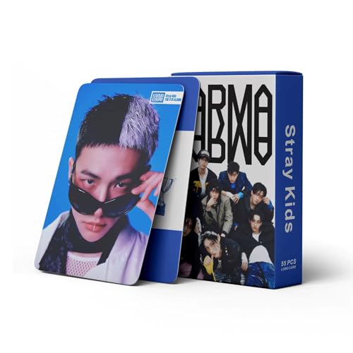 55 Stück Kpop Stray Kids Karma Cards Stray Kids Mini Karten Karma Album Karten Merch Photocards Set Kpop Foto Geschenk für Fans von AFSC