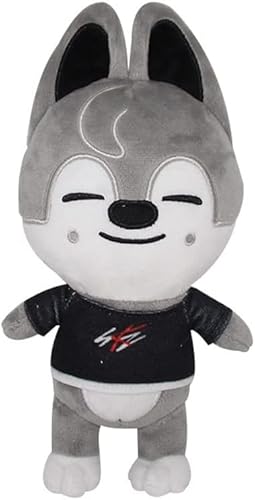 AFSC Kpop Stray Kids Puppe aus Plüsch, Skzoo, Cartoon, weiches Plüschspielzeug, SKZ Zeichnung für Fans, 20 cm (Wolf Chan) von AFSC