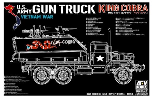 AFV Club FV35323 1/35 US Army Ganttrucks King Cobra M54+M113 Modell Kunststoff / AFV35323 1:35 US Army Gun Truck King Cobra Vietnam War [Modellbausatz] von AFV Club