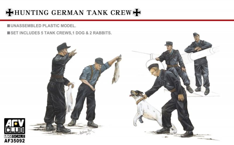 Hunting German Tank Crew-5 Figures with dog Hunting German Tank Crew-5 Figures with dog von AFV-Club