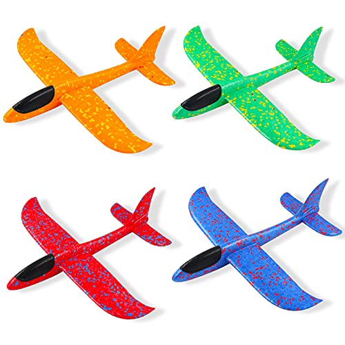 AGAKY 4 Stück Segelflugzeug, 37cm Flugzeug Spielzeug Kinder, Outdoor Sportarten Spielzeug, Modell Schaum Flugzeug, Manuelles Werfen Flugzeugspielzeug, Jungengeschenk AGAKY 4 Stück Segelflugzeug, 37cm Flugzeug Spielzeug Kinder, Outdoor Sportarten Spielzeug, Modell Schaum Flugzeug, Manuelles Werfen Flugzeugspielzeug, Jungengeschenk von AGAKY