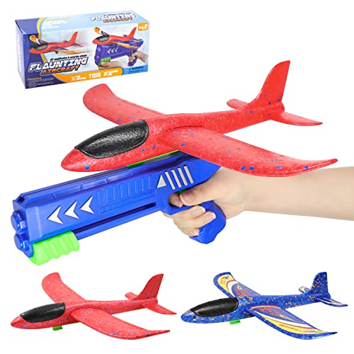 AGAKY Flugzeug Spielzeug,2 Stück Flugzeug Styropor mit Katapult Pistole,Segelflugzeug Kinder Outdoor,Styroporflieger Modell,Wurfgleiter Styroporflieger Spiel für Jungen und Mädchen im Freien AGAKY Flugzeug Spielzeug,2 Stück Flugzeug Styropor mit Katapult Pistole,Segelflugzeug Kinder Outdoor,Styroporflieger Modell,Wurfgleiter Styroporflieger Spiel für Jungen und Mädchen im Freien von AGAKY