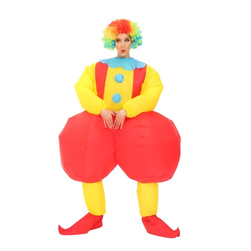 AGCOAH Aufblasbares Kostüm für Erwachsene, Maskottchen, Clown, lustig, Party, Halloween, Cosplay (großer Clown) von AGCOAH