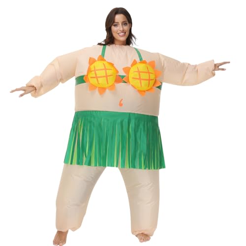 AGCOAH Aufblasbares Kostüm für Erwachsene, Maskottchen, Clown, lustige Party, Halloween, Cosplay (Hawaii) von AGCOAH