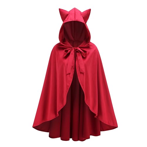 AGCOAH Rotkäppchen-Umhang, Samt-Umhang für Halloween, Weihnachten, Cosplay, Party, Hasenohren, 35INCH AGCOAH Rotkäppchen-Umhang, Samt-Umhang für Halloween, Weihnachten, Cosplay, Party, Hasenohren, 35INCH von AGCOAH