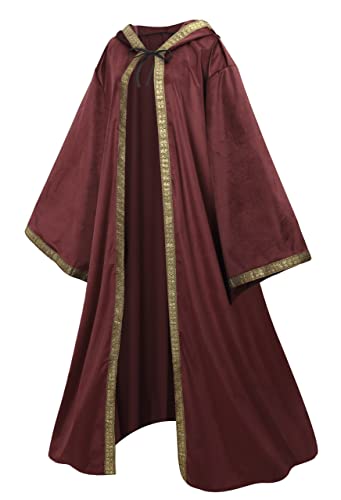 AGCOAH Zauberer-Umhang mit Kapuze, Zauberer-Robe, Herren, Umhang mit Ärmeln, Kostüm, Zauberer-Outfit, Zauberer-Robe, Erwachsene, Herren, Hellgrau, 150 cm AGCOAH Zauberer-Umhang mit Kapuze, Zauberer-Robe, Herren, Umhang mit Ärmeln, Kostüm, Zauberer-Outfit, Zauberer-Robe, Erwachsene, Herren, Hellgrau, 150 cm von AGCOAH