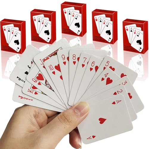 AGD LIGHTS 5 Decks Spielkarten,Mini Pokerkarten,54 Karten,Kleine Spielkarten,Mini Kartenspiel,Doppelkopf Spielkarten,Miniatur Pokerkarten,für Erwachsene Familien Party Kartenspiel AGD LIGHTS 5 Decks Spielkarten,Mini Pokerkarten,54 Karten,Kleine Spielkarten,Mini Kartenspiel,Doppelkopf Spielkarten,Miniatur Pokerkarten,für Erwachsene Familien Party Kartenspiel von AGD LIGHTS