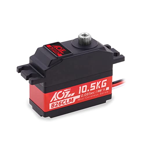 AGFRC 8,5 kg digitaler kernloser Servo – Motor High Speed mit Aluminium-Mittelgehäuse Titangetriebe für 1/12 auf Straße kleine Flugzeuge RC Auto Hubschrauber (B26CLM (8,5 kg)) von AGFRC