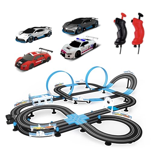 AGM MASETCH High Speed Series Slot Car Race Track Sets - Slot Cars, Rennstrecken & Zubehör Elektrische Rennstrecke, Duale Elektrische Rennstrecke (13,5 Meter lang) von AGM MASTECH
