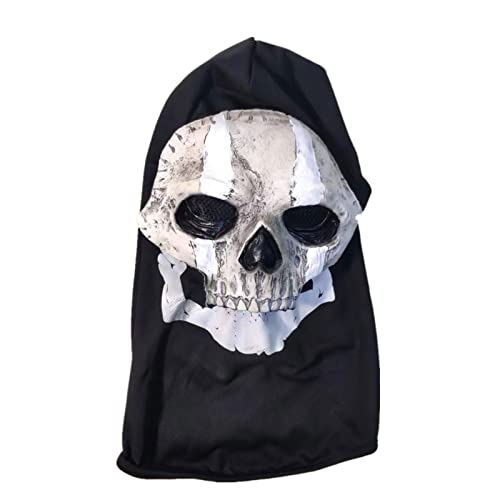 AGONEIR Halloween-Totenkopf-Horror-Kopfbedeckung, dekoratives Ornament für Make-up, Bühnenauftritte, Party-Requisiten, Horror von AGONEIR