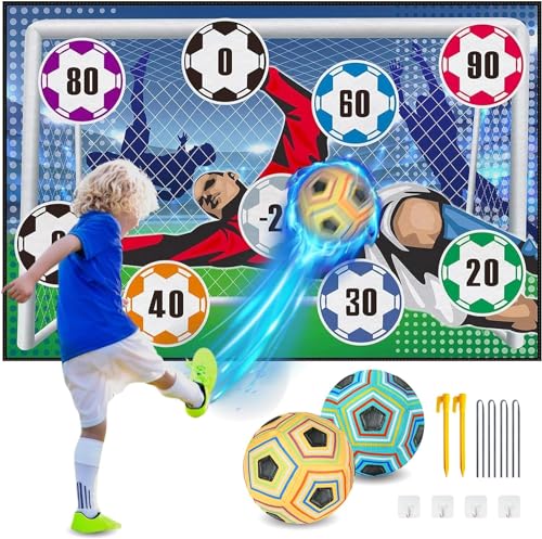 AGRASIV Fußball Spielset für Kinder 2 3 4 5 6 7 8, Fussball Dartboard Sport Spaß für Garten Park & Indoor, Weich Flanell Fußballtore, Fußball mit Klettbällen Spielzeug Geburtstag Geschenke für Jungen AGRASIV Fußball Spielset für Kinder 2 3 4 5 6 7 8, Fussball Dartboard Sport Spaß für Garten Park & Indoor, Weich Flanell Fußballtore, Fußball mit Klettbällen Spielzeug Geburtstag Geschenke für Jungen von AGRASIV