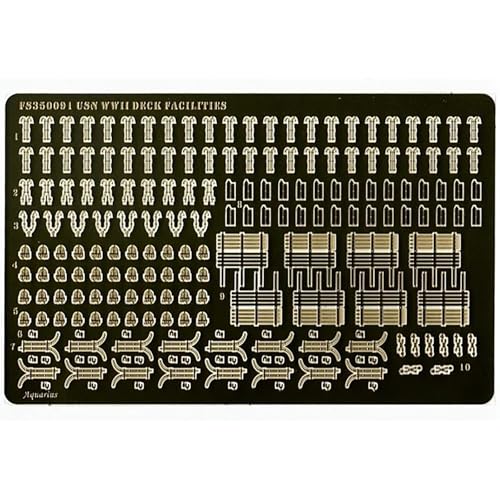 1/350-Skalige Zweiter Weltkrieg-US-Marine-Deckzubehör – Fotogravierte Metall-Upgrade-Teile Für Schlachtschiff- Und Flugzeugträgermodelle von AGSDGAWD