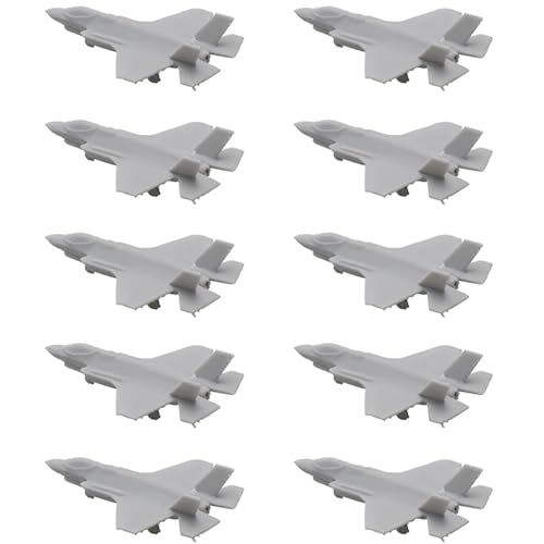 10 STÜCKE Kampfjet Modell F-35A Stealth Kampfflugzeug Modell Simulation Kampfjet Mit Fahrwerk DIY Handwerk Enthusiasten(1/350 (44mm)) von AGSDGAWD
