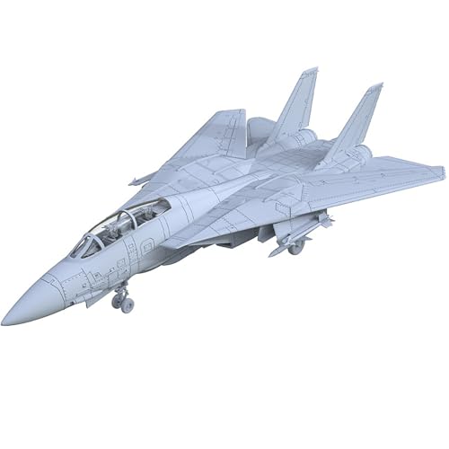 2 STK. 3D-Militärmodell, Maßstab 1/200, US Air Force F-14 Tomcat-Kampfjet Mit Gefalteten Flügeln, Ungefärbtes Harzmodell for Hobby-Schaukasten 2 STK. 3D-Militärmodell, Maßstab 1/200, US Air Force F-14 Tomcat-Kampfjet Mit Gefalteten Flügeln, Ungefärbtes Harzmodell for Hobby-Schaukasten von AGSDGAWD