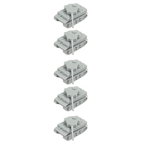 5 STÜCK 1/144 DIY-Modell des Frühen Schweren Panzers Tiger I (Erstproduktion Ohren-Tiger) 3D-Modell Im Harzmaßstab for Militärbegeisterte Und Ausstellungssammlungen von AGSDGAWD