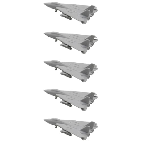 5 STK Militärmodell F-14 Tomcat Bordflugzeug Mit Eingefahrenen Flügeln, Kampfflugzeug Im Maßstab 1/2000-1/350 Mit Fahrwerk, DIY-Szenenmontageform(1/350 (54mm)) von AGSDGAWD