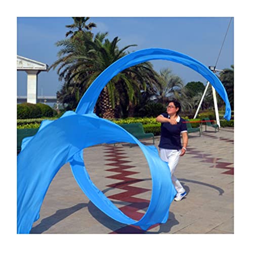Tanzbänder Gymnastikband Sport-Fitness-Tanz-Luftschlangen, Outdoor-Park-Rasen-Schaukel, Spinning Dragon Ribbon, Beste Geburtstagsgeschenke for Eltern (Color : Blue, Size : 10m/33ft) von AGYHAM