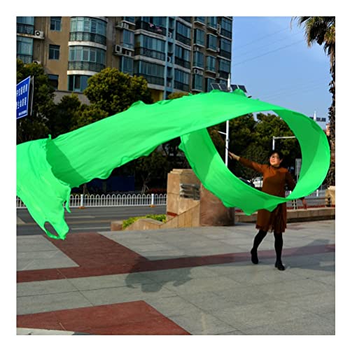 Tanzbänder Gymnastikband Sport-Fitness-Tanz-Luftschlangen, Outdoor-Park-Rasen-Schaukel, Spinning Dragon Ribbon, Beste Geburtstagsgeschenke for Eltern (Color : Green, Size : 10m/33ft) von AGYHAM