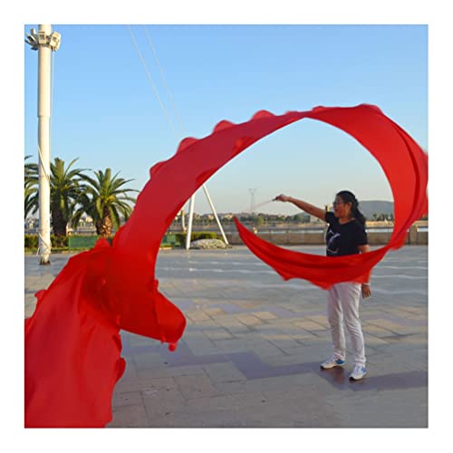 Tanzbänder Gymnastikband Sport-Fitness-Tanz-Luftschlangen, Outdoor-Park-Rasen-Schaukel, Spinning Dragon Ribbon, Beste Geburtstagsgeschenke for Eltern (Color : Red, Size : 10m/33ft) von AGYHAM