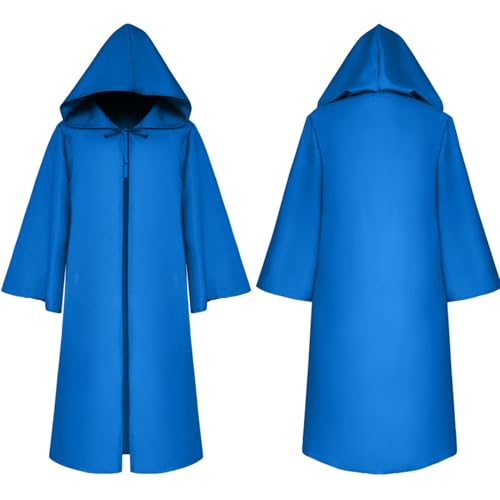 AGYMNX Geister Umhang mit Kapuze Halloween Kostüm Mittelalter Umhang Kapuzenumhang Erwachsener Vampir Gruselige Ghost Mantel Halloween Karneval Kostüm für Herren Blau XL AGYMNX Geister Umhang mit Kapuze Halloween Kostüm Mittelalter Umhang Kapuzenumhang Erwachsener Vampir Gruselige Ghost Mantel Halloween Karneval Kostüm für Herren Blau XL von AGYMNX