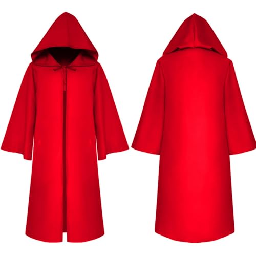 AGYMNX Geister Umhang mit Kapuze Halloween Kostüm Mittelalter Umhang Kapuzenumhang Erwachsener Vampir Gruselige Ghost Mantel Halloween Karneval Kostüm für Herren Leuchtendes Rot S AGYMNX Geister Umhang mit Kapuze Halloween Kostüm Mittelalter Umhang Kapuzenumhang Erwachsener Vampir Gruselige Ghost Mantel Halloween Karneval Kostüm für Herren Leuchtendes Rot S von AGYMNX