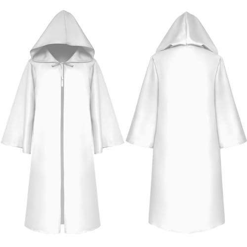 AGYMNX Geister Umhang mit Kapuze Halloween Kostüm Mittelalter Umhang Kapuzenumhang Erwachsener Vampir Gruselige Ghost Mantel Halloween Karneval Kostüm für Herren Weiß XL AGYMNX Geister Umhang mit Kapuze Halloween Kostüm Mittelalter Umhang Kapuzenumhang Erwachsener Vampir Gruselige Ghost Mantel Halloween Karneval Kostüm für Herren Weiß XL von AGYMNX