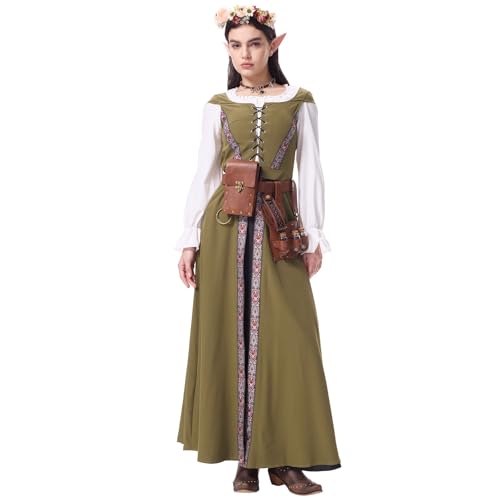 AHAKLO Halloween Kostüm Damen Vampir Gothic Kleid Karneval Hexenkostüm Festival Outfit Mittelalter Kleidung Umhang Hut Kopfschmuck Accessoires Elfen Elben Indianer Wikinger Cosplay AHAKLO Halloween Kostüm Damen Vampir Gothic Kleid Karneval Hexenkostüm Festival Outfit Mittelalter Kleidung Umhang Hut Kopfschmuck Accessoires Elfen Elben Indianer Wikinger Cosplay von AHAKLO