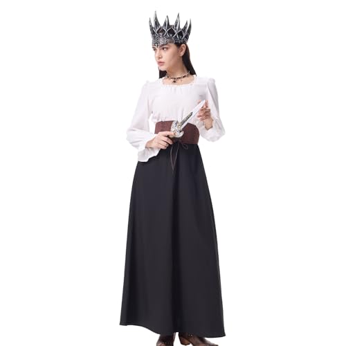 AHAKLO Halloween Kostüm Damen Vampir Gothic Kleid Karneval Hexenkostüm Festival Outfit Mittelalter Kleidung Umhang Hut Kopfschmuck Accessoires Elfen Elben Indianer Wikinger Cosplay AHAKLO Halloween Kostüm Damen Vampir Gothic Kleid Karneval Hexenkostüm Festival Outfit Mittelalter Kleidung Umhang Hut Kopfschmuck Accessoires Elfen Elben Indianer Wikinger Cosplay von AHAKLO