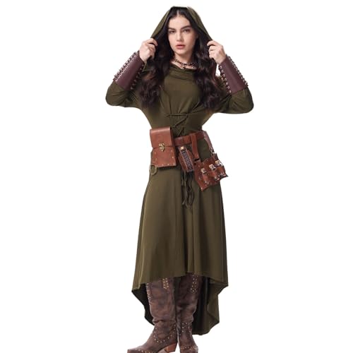 AHAKLO Halloween Kostüm Damen Vampir Gothic Kleid Karneval Hexenkostüm Festival Outfit Mittelalter Kleidung Umhang Hut Kopfschmuck Accessoires Elfen Elben Indianer Wikinger Cosplay AHAKLO Halloween Kostüm Damen Vampir Gothic Kleid Karneval Hexenkostüm Festival Outfit Mittelalter Kleidung Umhang Hut Kopfschmuck Accessoires Elfen Elben Indianer Wikinger Cosplay von AHAKLO