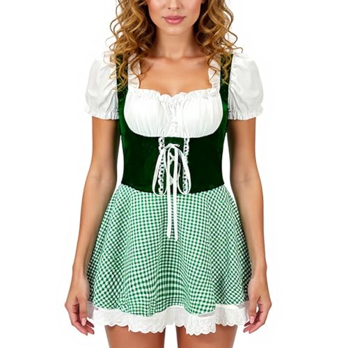 AHAKLO Oktoberfest Damen Outfit Schlicht Dirndl Samt Damen Midi Knielang Trachtenkleid Modern Barock Kleid Elegant Dirndl-Komplettsets Karneval Kostüme Frauen AHAKLO Oktoberfest Damen Outfit Schlicht Dirndl Samt Damen Midi Knielang Trachtenkleid Modern Barock Kleid Elegant Dirndl-Komplettsets Karneval Kostüme Frauen von AHAKLO