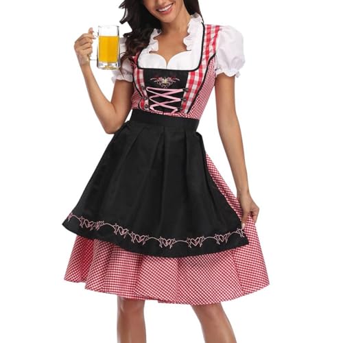 AHAKLO Oktoberfest Damen Outfit Schlicht Dirndl Samt Damen Midi Knielang Trachtenkleid Modern Barock Kleid Elegant Dirndl-Komplettsets Karneval Kostüme Frauen AHAKLO Oktoberfest Damen Outfit Schlicht Dirndl Samt Damen Midi Knielang Trachtenkleid Modern Barock Kleid Elegant Dirndl-Komplettsets Karneval Kostüme Frauen von AHAKLO
