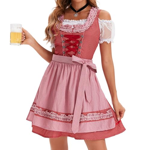 AHAKLO Oktoberfest Damen Outfit Schlicht Dirndl Samt Damen Midi Knielang Trachtenkleid Modern Barock Kleid Elegant Dirndl-Komplettsets Karneval Kostüme Frauen AHAKLO Oktoberfest Damen Outfit Schlicht Dirndl Samt Damen Midi Knielang Trachtenkleid Modern Barock Kleid Elegant Dirndl-Komplettsets Karneval Kostüme Frauen von AHAKLO