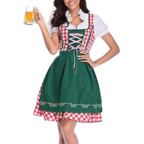 AHAKLO Oktoberfest Damen Outfit Schlicht Dirndl Samt Damen Midi Knielang Trachtenkleid Modern Barock Kleid Elegant Dirndl-Komplettsets Karneval Kostüme Frauen AHAKLO Oktoberfest Damen Outfit Schlicht Dirndl Samt Damen Midi Knielang Trachtenkleid Modern Barock Kleid Elegant Dirndl-Komplettsets Karneval Kostüme Frauen von AHAKLO