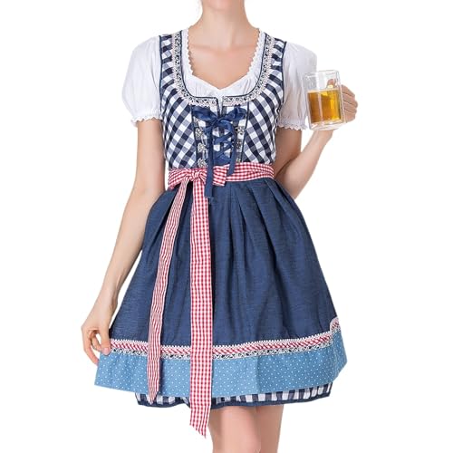 AHAKLO Oktoberfest Damen Outfit Schlicht Dirndl Samt Damen Midi Knielang Trachtenkleid Modern Barock Kleid Elegant Dirndl-Komplettsets Karneval Kostüme Frauen AHAKLO Oktoberfest Damen Outfit Schlicht Dirndl Samt Damen Midi Knielang Trachtenkleid Modern Barock Kleid Elegant Dirndl-Komplettsets Karneval Kostüme Frauen von AHAKLO