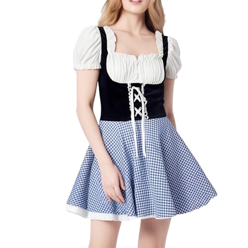 AHAKLO Oktoberfest Damen Outfit Schlicht Dirndl Samt Damen Midi Knielang Trachtenkleid Modern Barock Kleid Elegant Dirndl-Komplettsets Karneval Kostüme Frauen AHAKLO Oktoberfest Damen Outfit Schlicht Dirndl Samt Damen Midi Knielang Trachtenkleid Modern Barock Kleid Elegant Dirndl-Komplettsets Karneval Kostüme Frauen von AHAKLO