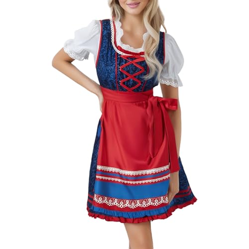 AHAKLO Oktoberfest Damen Outfit Schlicht Dirndl Samt Damen Midi Knielang Trachtenkleid Modern Barock Kleid Elegant Dirndl-Komplettsets Karneval Kostüme Frauen AHAKLO Oktoberfest Damen Outfit Schlicht Dirndl Samt Damen Midi Knielang Trachtenkleid Modern Barock Kleid Elegant Dirndl-Komplettsets Karneval Kostüme Frauen von AHAKLO