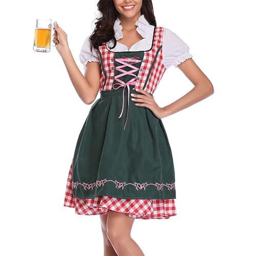 AHAKLO Oktoberfest Damen Outfit Schlicht Dirndl Samt Damen Midi Knielang Trachtenkleid Modern Barock Kleid Elegant Dirndl-Komplettsets Karneval Kostüme Frauen AHAKLO Oktoberfest Damen Outfit Schlicht Dirndl Samt Damen Midi Knielang Trachtenkleid Modern Barock Kleid Elegant Dirndl-Komplettsets Karneval Kostüme Frauen von AHAKLO