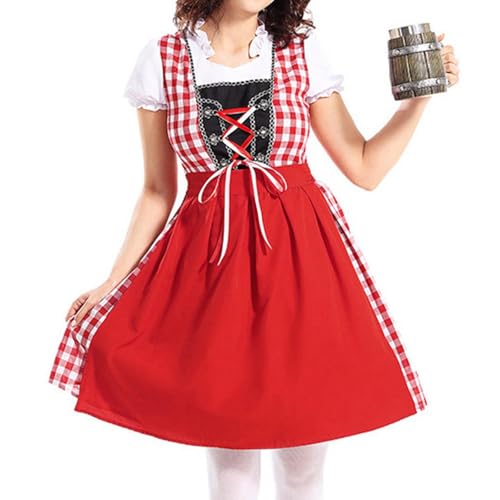 AHAKLO Oktoberfest Damen Outfit Schlicht Dirndl Samt Damen Midi Knielang Trachtenkleid Modern Barock Kleid Elegant Dirndl-Komplettsets Karneval Kostüme Frauen AHAKLO Oktoberfest Damen Outfit Schlicht Dirndl Samt Damen Midi Knielang Trachtenkleid Modern Barock Kleid Elegant Dirndl-Komplettsets Karneval Kostüme Frauen von AHAKLO