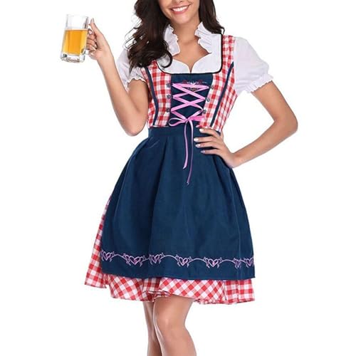 AHAKLO Oktoberfest Damen Outfit Schlicht Dirndl Samt Damen Midi Knielang Trachtenkleid Modern Barock Kleid Elegant Dirndl-Komplettsets Karneval Kostüme Frauen AHAKLO Oktoberfest Damen Outfit Schlicht Dirndl Samt Damen Midi Knielang Trachtenkleid Modern Barock Kleid Elegant Dirndl-Komplettsets Karneval Kostüme Frauen von AHAKLO