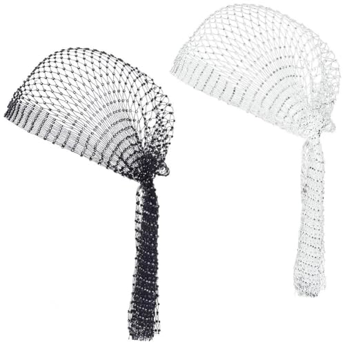 AHANDMAKER 2 Stück Strass Kopftuch Glitzer Durag Kopfbedeckung Dehnbar Kristall Headwrap Rave 1920s Disco Party Gastgeschenk Diamant Netz Für Frauen Haar Accessoires AHANDMAKER 2 Stück Strass Kopftuch Glitzer Durag Kopfbedeckung Dehnbar Kristall Headwrap Rave 1920s Disco Party Gastgeschenk Diamant Netz Für Frauen Haar Accessoires von AHANDMAKER