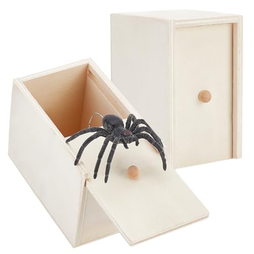 AHANDMAKER Neuheit Spinnen-Streichbox, Lustige Holzkiste, Gag-Geschenk, Lustige Weiße Elefantengeschenke Für Erwachsene, Weihnachten, Halloween, Party AHANDMAKER Neuheit Spinnen-Streichbox, Lustige Holzkiste, Gag-Geschenk, Lustige Weiße Elefantengeschenke Für Erwachsene, Weihnachten, Halloween, Party von AHANDMAKER