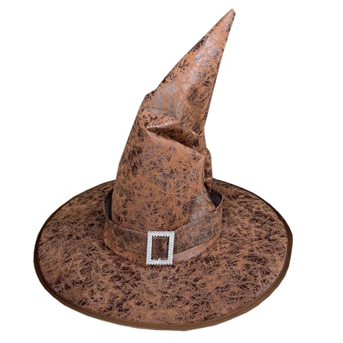 AHDMR Hexenhut für Halloween Hexenhut Spitz Hexenhut Faltbar Halloween Hut Breite Krempe Kostüm Zubehör für Damen Herren Kostüm Cosplay Karneval Party Weihnachten Festival von AHDMR