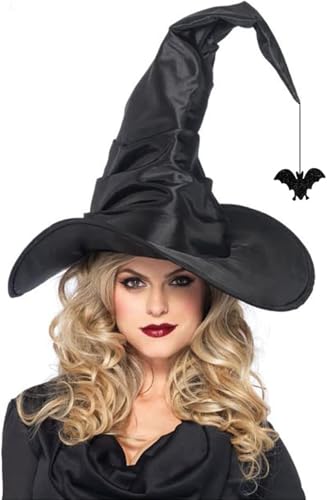 Hexenhut Plissee für Erwachsene, Jugendliche, Frauen, Hexenhut, Halloween, aus Vliesstoff, spitz, schwarz, faltbar, Zubehör, Dekoration, Halloween, Cosplay, Karneval, Party Hexenhut Plissee für Erwachsene, Jugendliche, Frauen, Hexenhut, Halloween, aus Vliesstoff, spitz, schwarz, faltbar, Zubehör, Dekoration, Halloween, Cosplay, Karneval, Party von AHDMR