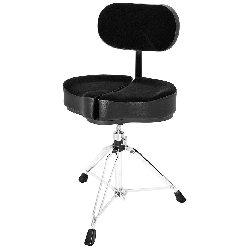 AHead SPG-BBR Black Drum Throne with Back Rest Drumhocker von AHEAD