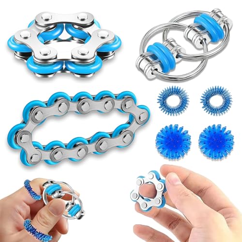 AHEJIOO 7 Stück Fidget Toys Set Für Erwachsene Kinder, Anti Stress Spielzeug, Stressabbau Spielzeug, Fidget Toys Erwachsene, Skills, Für Stressabbau, Konzentration, Entspannung, Unterhaltung von AHEJIOO